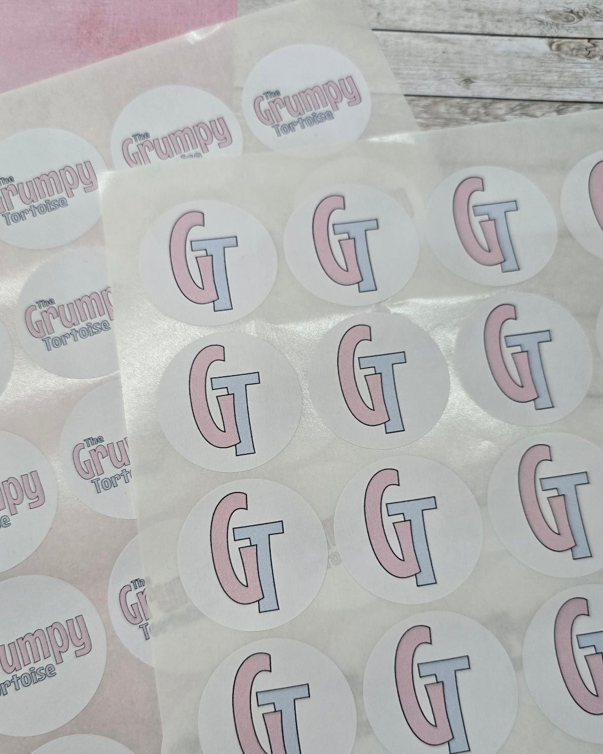 37mm Matte Round Logo Stickers