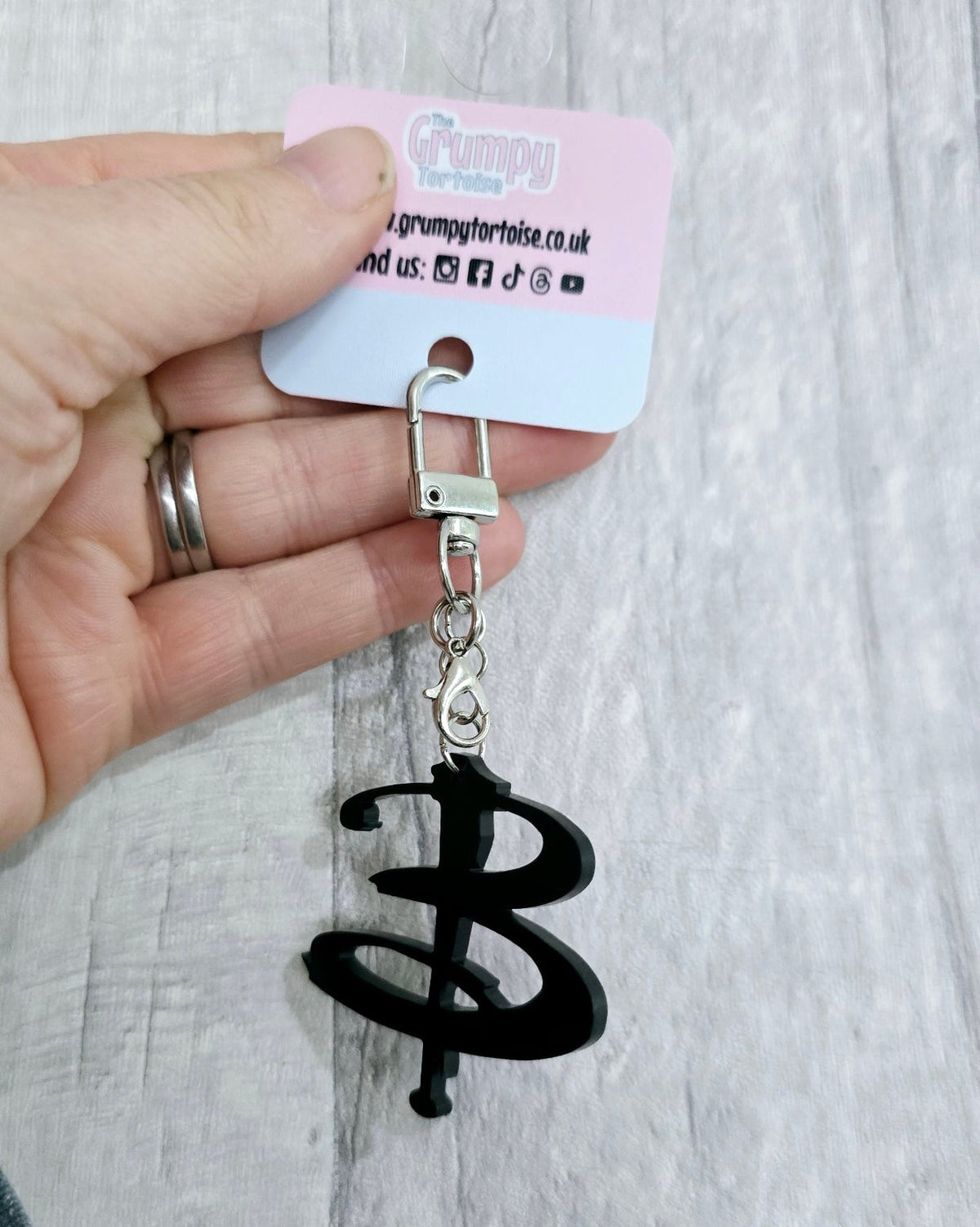 Acrylic Keyring - Buffy 'B' Keyring - Fandom - Gift