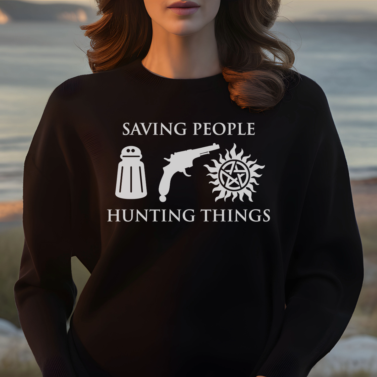 SPN Saving People Hunting Things Sweatshirt