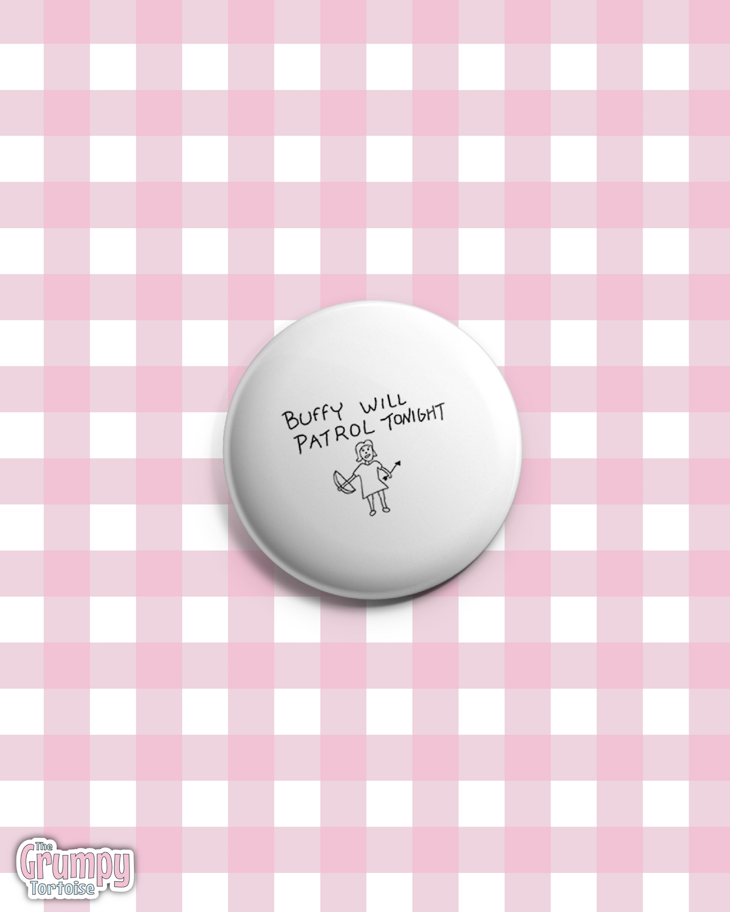 BTVS “Patrol Tonight” Pin Badge | Buffy the Vampire Slayer Fan Accessory | Geek Gift Button Badge