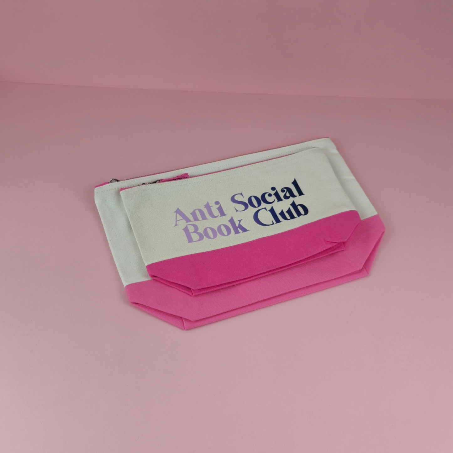 Anti Social Book Club Pink Pouch