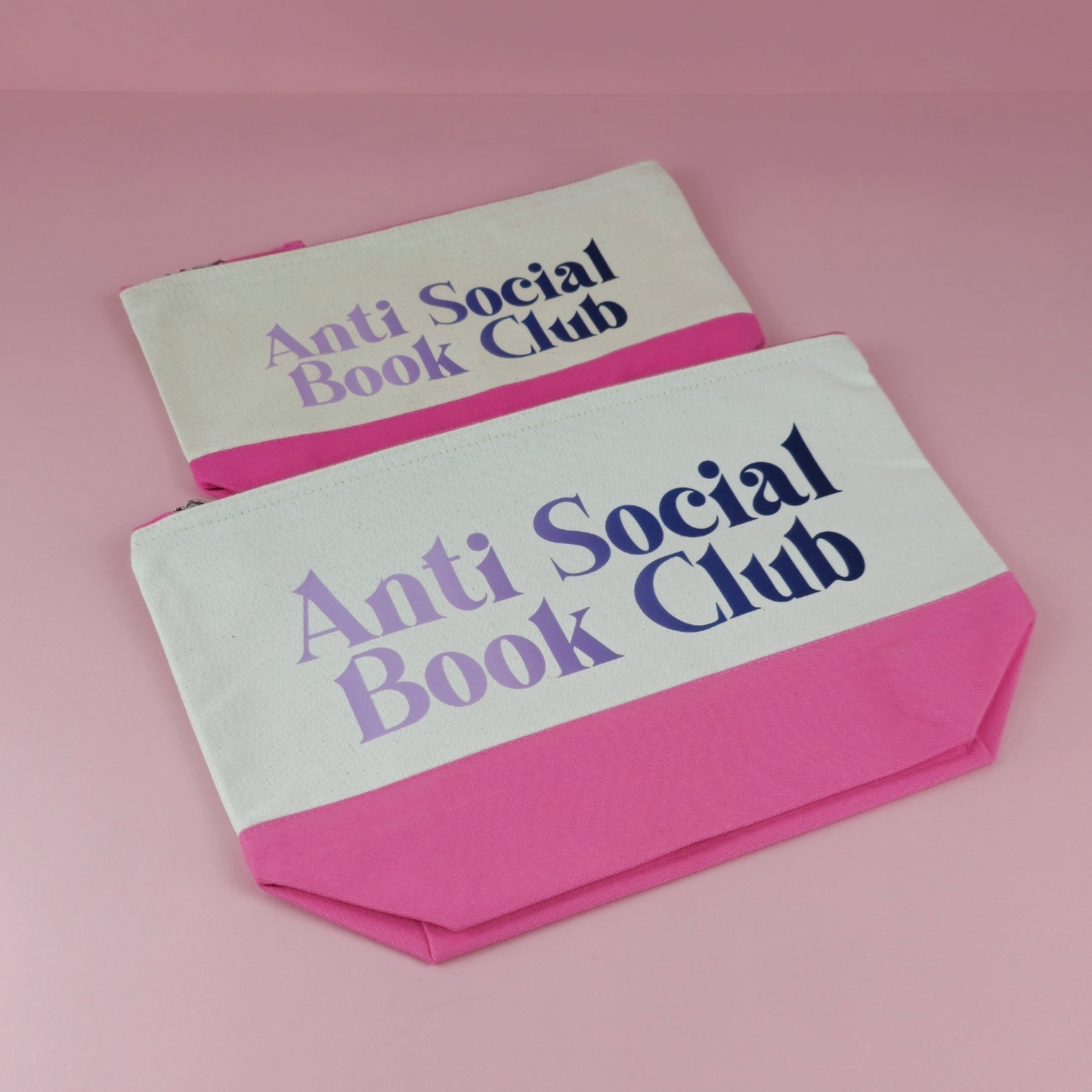 Anti Social Book Club Pink Pouch
