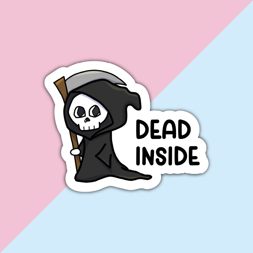 Dead Inside Die Cut Sticker