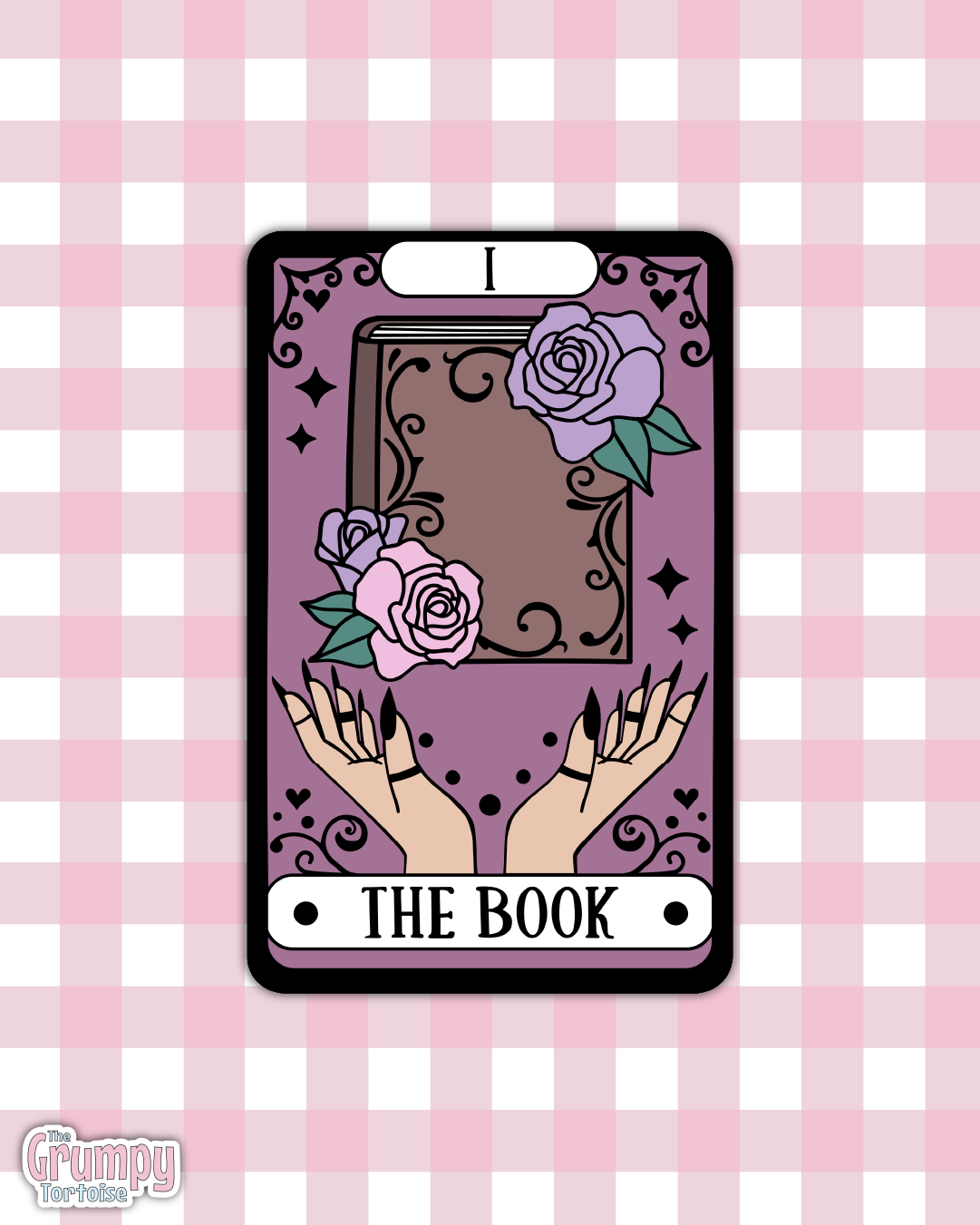 Waterproof Sticker | The Book Tarot Card Die Cut Sticker | Bookish Sticker | Reading Sticker | Tarot Card Sticker