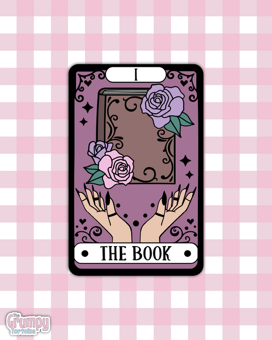 Waterproof Sticker | The Book Tarot Card Die Cut Sticker | Bookish Sticker | Reading Sticker | Tarot Card Sticker