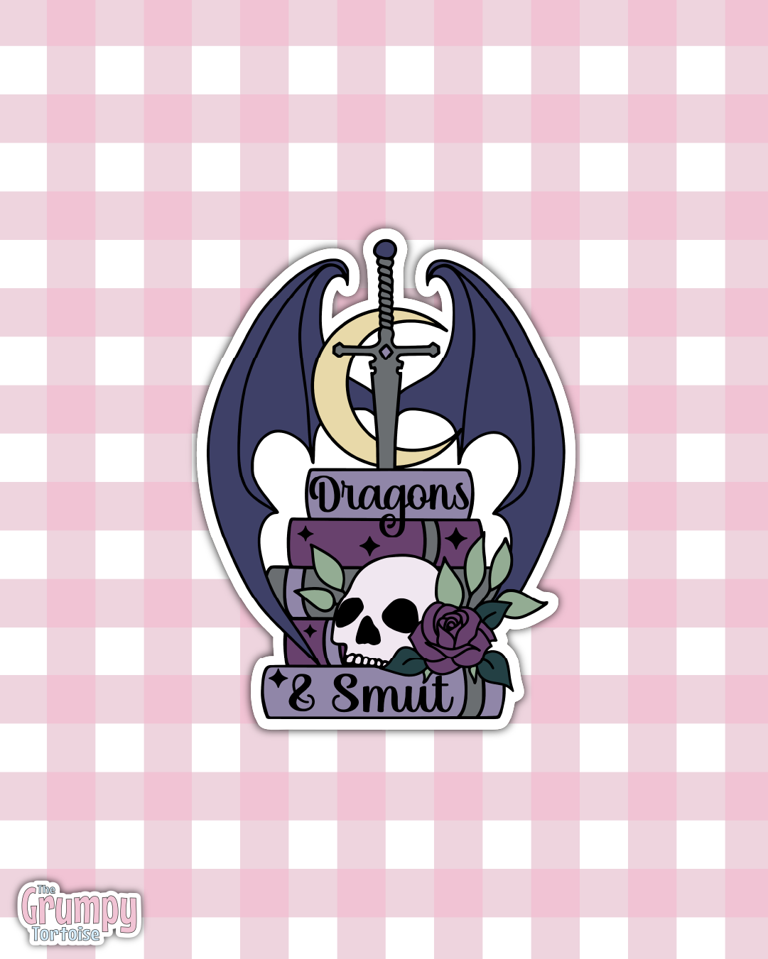 Waterproof Sticker | Dragons & Smut Die Cut Sticker | Bookish Sticker | Reading Sticker