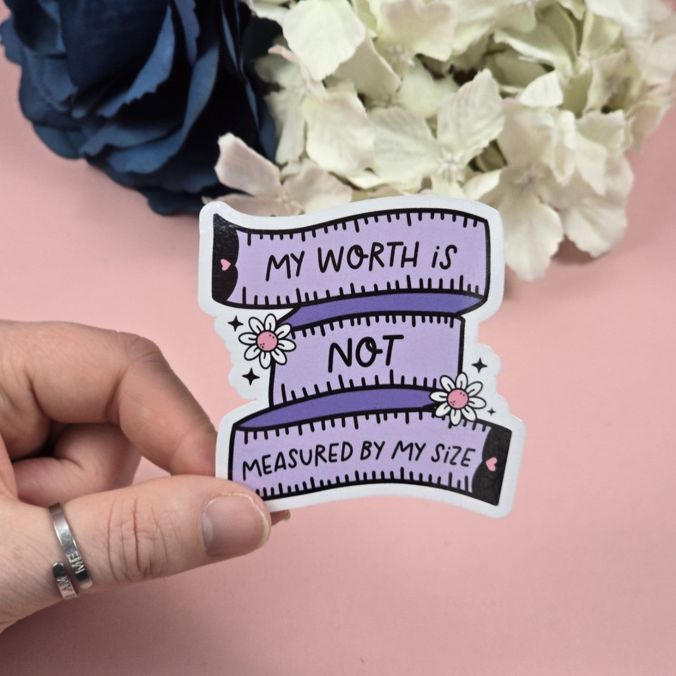 My Worth is Not Measured by my Size Die Cut Sticker