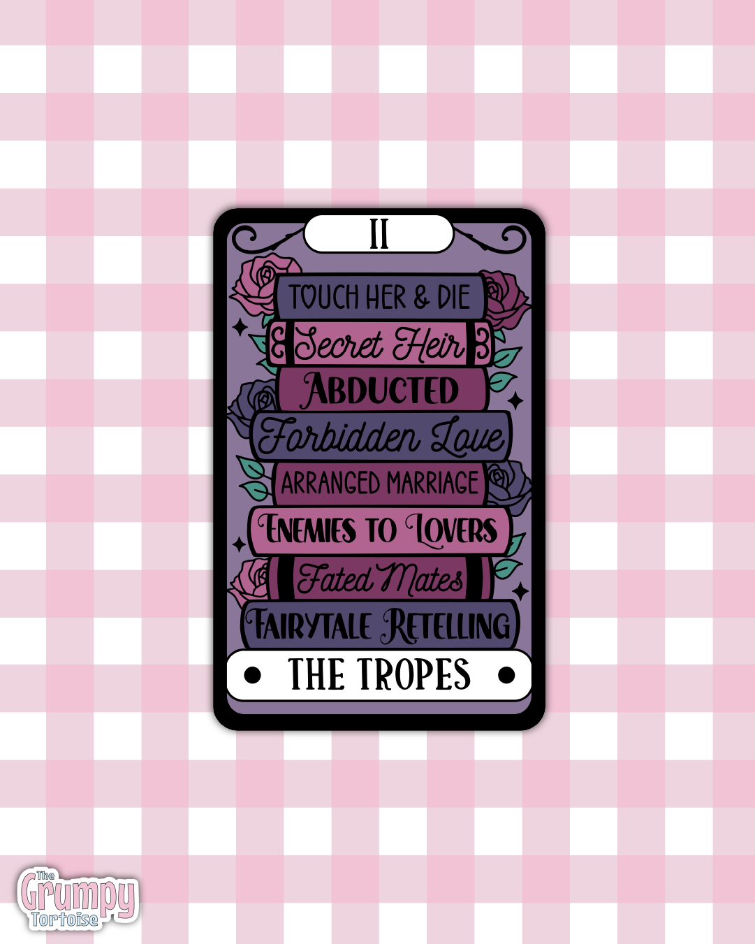 Waterproof Sticker | The Fantasy Tropes Tarot Card Die Cut Sticker | Bookish Sticker | Reading Sticker | Tarot Card Sticker