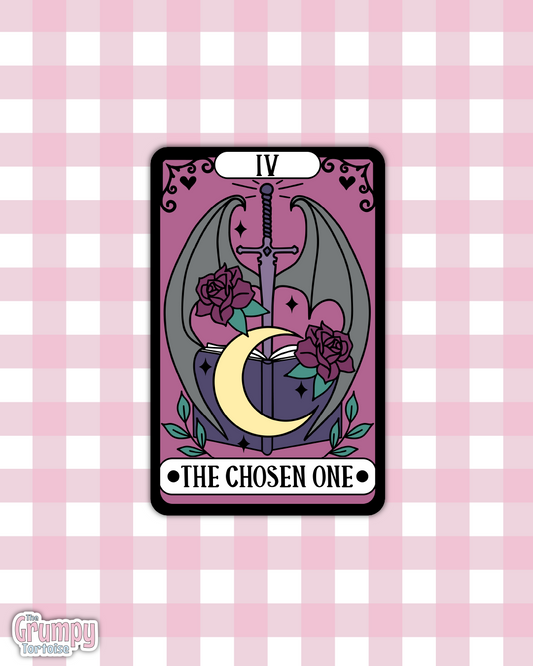 Waterproof Sticker | The Chosen One Tarot Card Die Cut Sticker | Bookish Sticker | Reading Sticker | Tarot Card Sticker