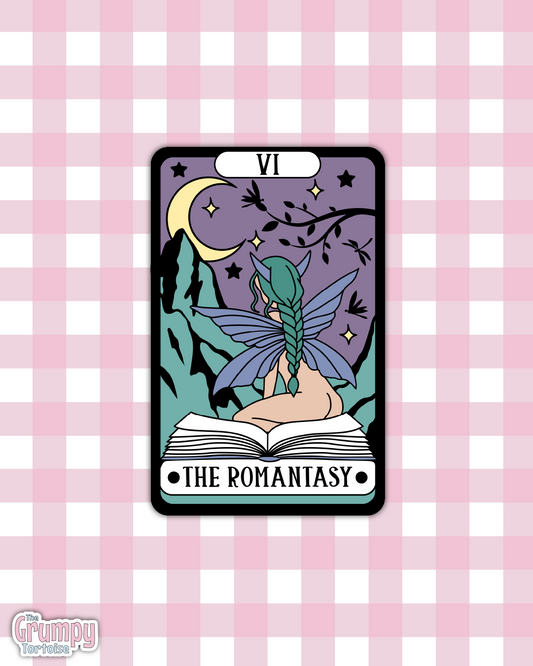 Waterproof Sticker | The Romantasy Tarot Card Die Cut Sticker | Bookish Sticker | Reading Sticker | Tarot Card Sticker