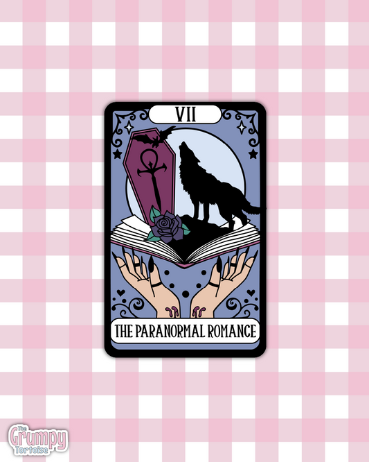 Waterproof Sticker | The Paranormal Romance Tarot Card Die Cut Sticker | Bookish Sticker | Reading Sticker | Tarot Card Sticker
