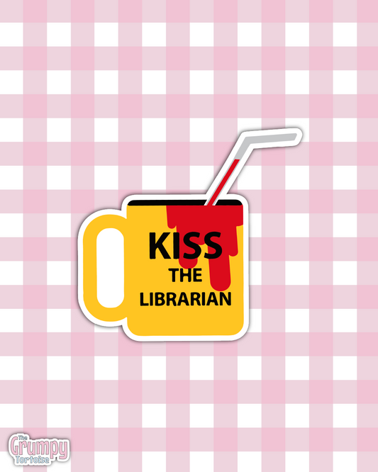 Waterproof Sticker | Kiss the Librarian Die Cut Sticker | Fandom Sticker | BTVS Sticker | Fandom TV Inspired Sticker