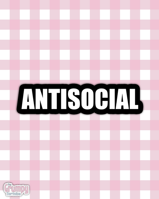Antisocial Die Cut Sticker