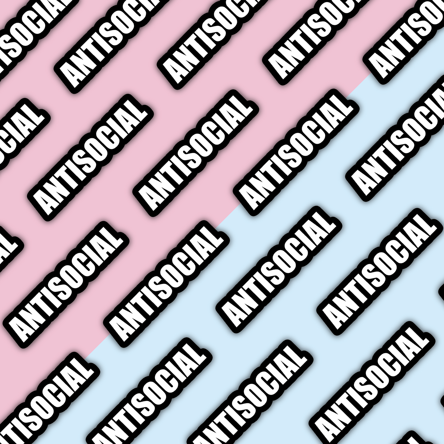 Antisocial Die Cut Sticker
