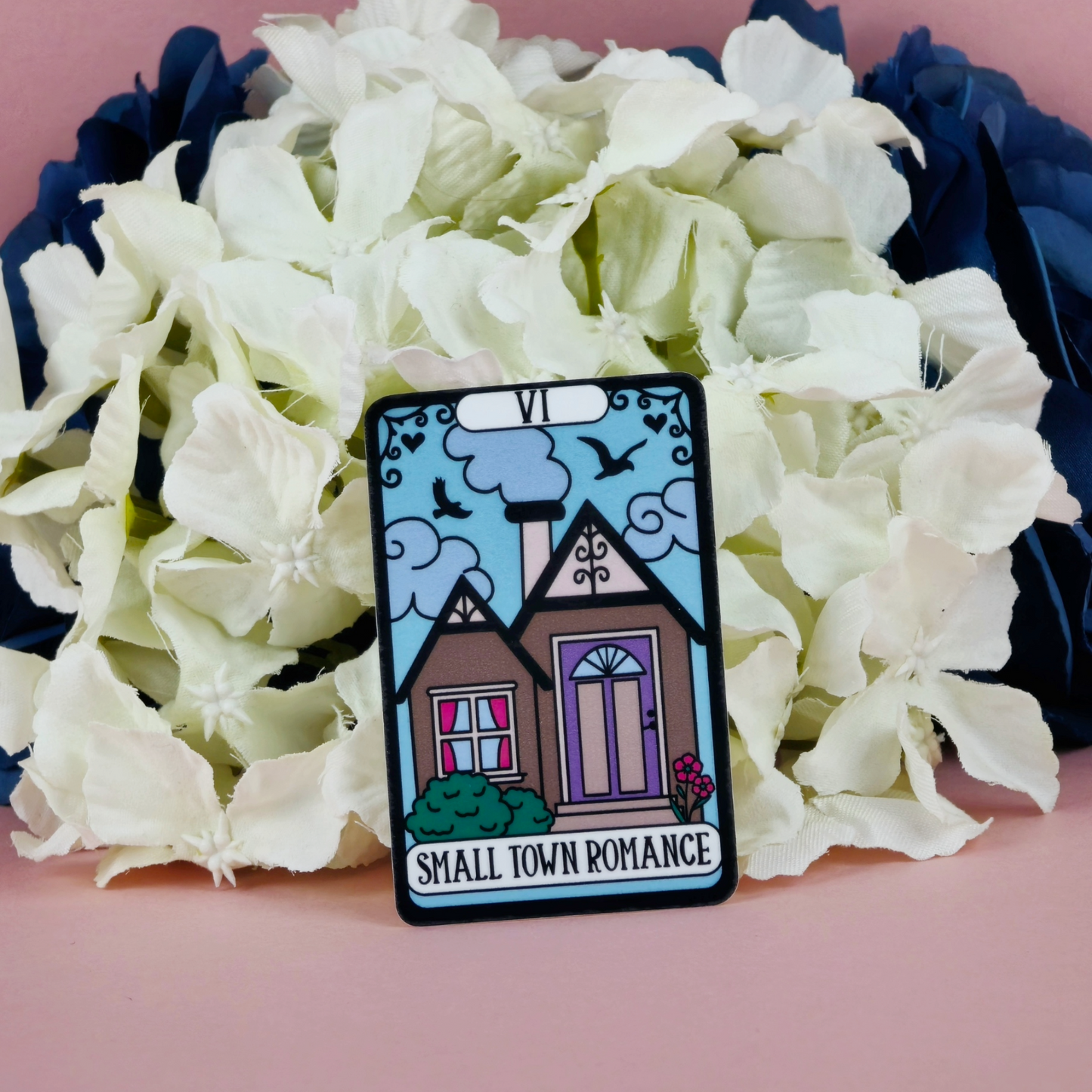Small Town Romance Tarot Card Waterproof Sticker