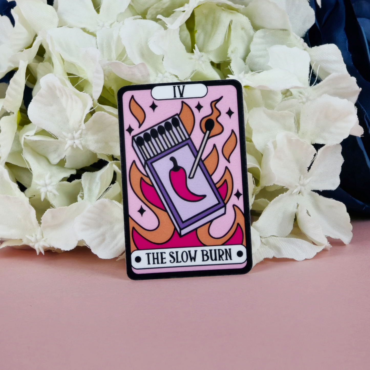 The Slow Burn Tarot Card Waterproof Sticker