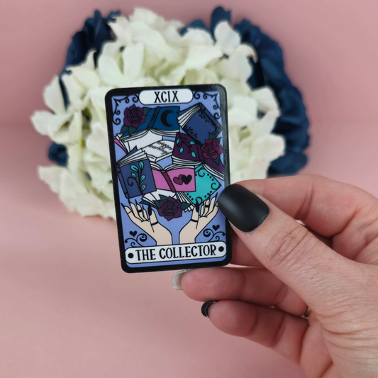 Waterproof Sticker | The Collector Tarot Card Die Cut Sticker | Bookish Sticker | Reading Sticker | Tarot Card Sticker