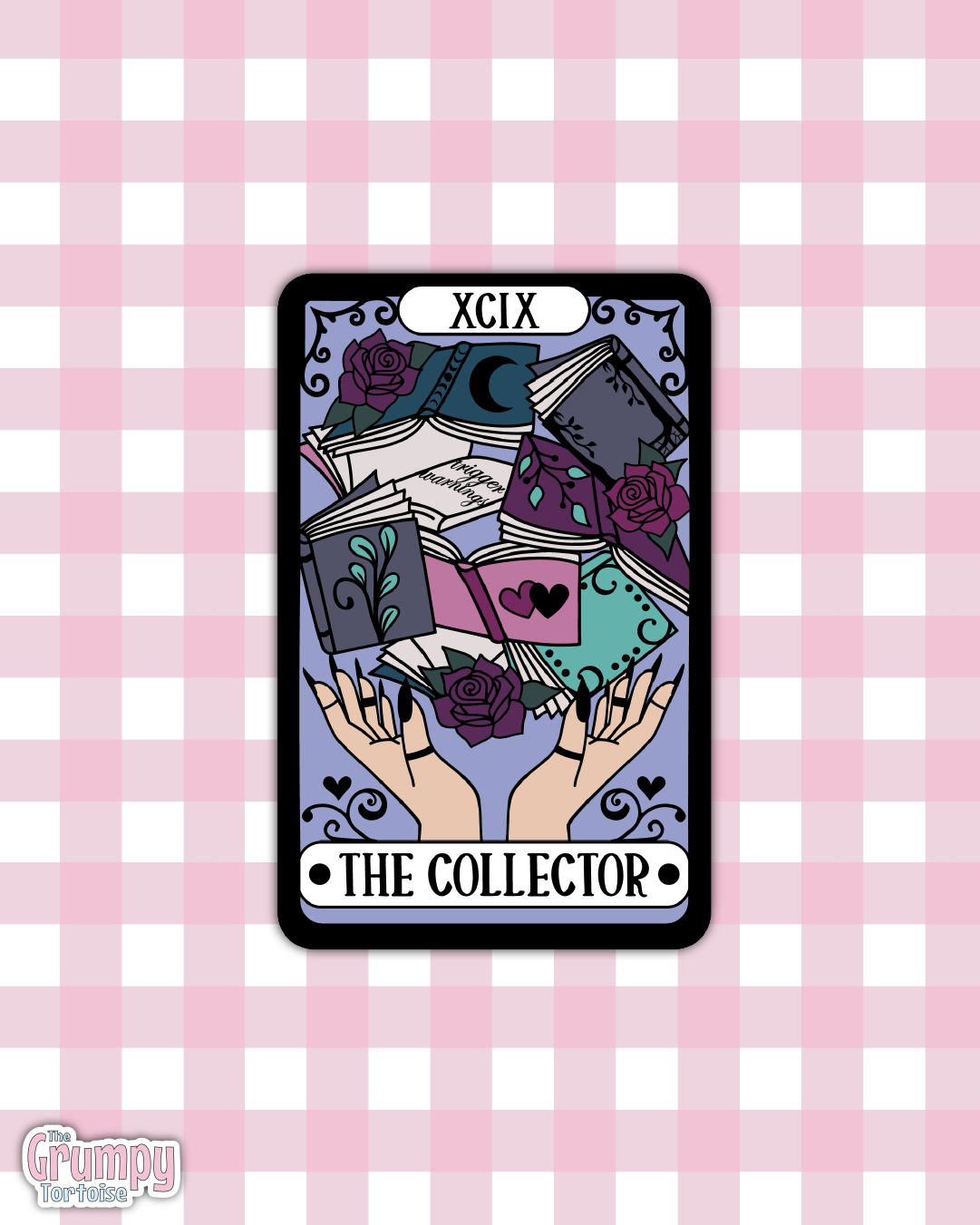 Waterproof Sticker | The Collector Tarot Card Die Cut Sticker | Bookish Sticker | Reading Sticker | Tarot Card Sticker
