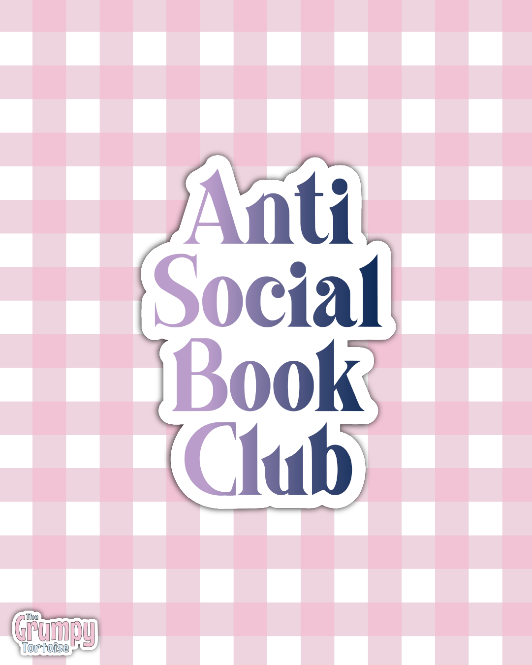 Waterproof Sticker | Anti Social Book Club Die Cut Sticker | Bookish Sticker | Reading Sticker