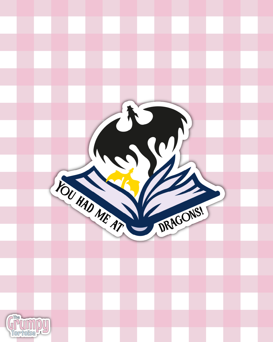 Waterproof Sticker | You had me at Dragons Die Cut Sticker | Bookish Sticker | Reading Sticker | Kindle Sticker