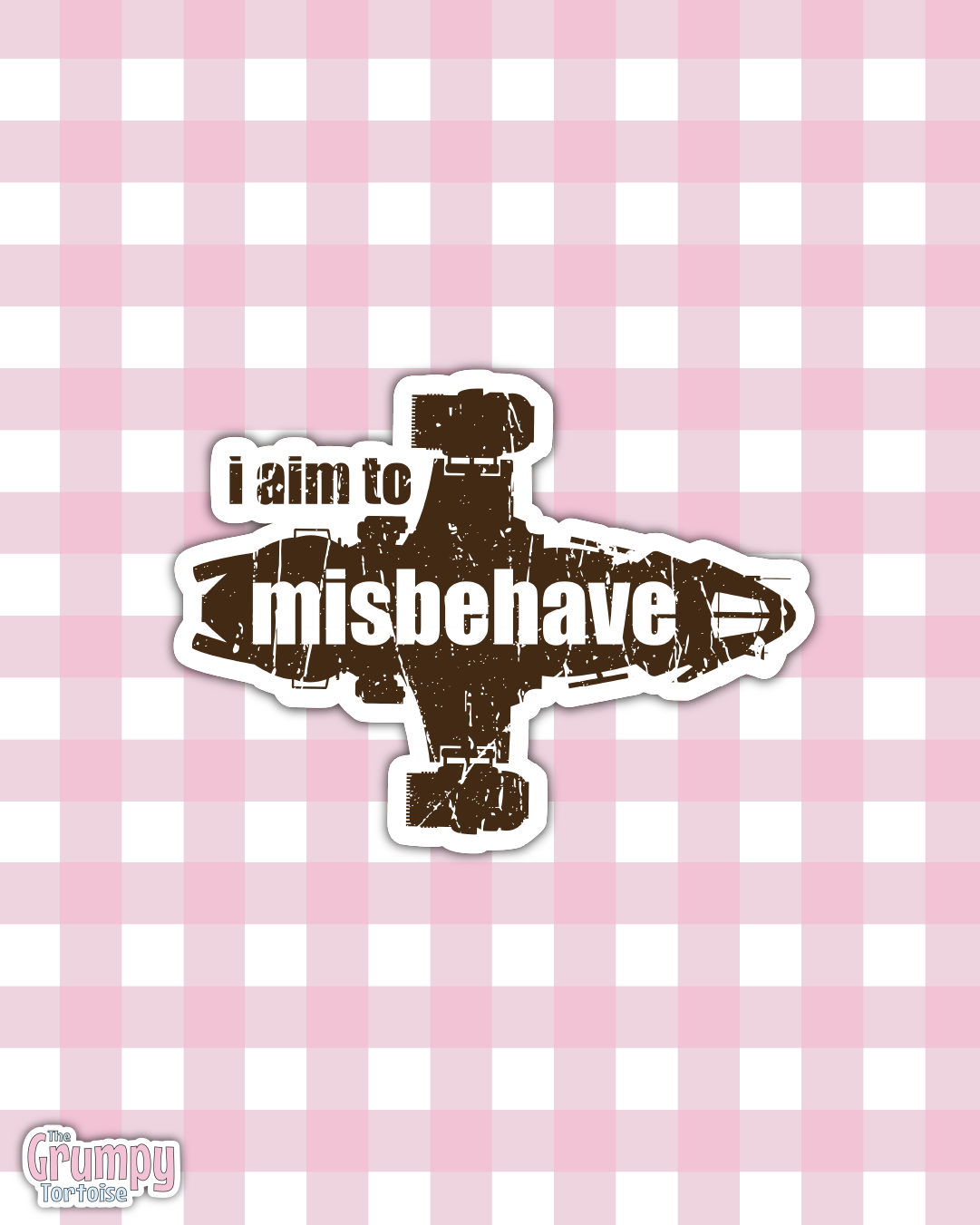 I Aim to Misbehave Sticker – Waterproof Die-Cut Vinyl for Rebels & Fandom Fans