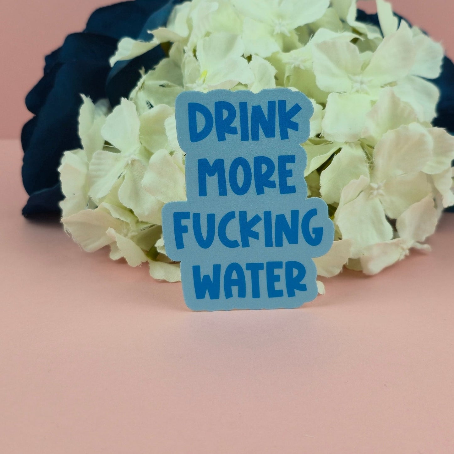 Waterproof Sticker | Drink More Fucking Water Single Sticker | Sarcastic Sticker | Funny Sticker | Sassy