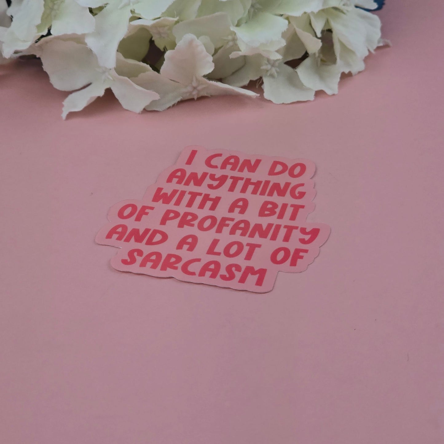 Waterproof Sticker - I can do anything with profanity Single Sticker - Sarcastic Sticker - Funny Sticker - Sassy