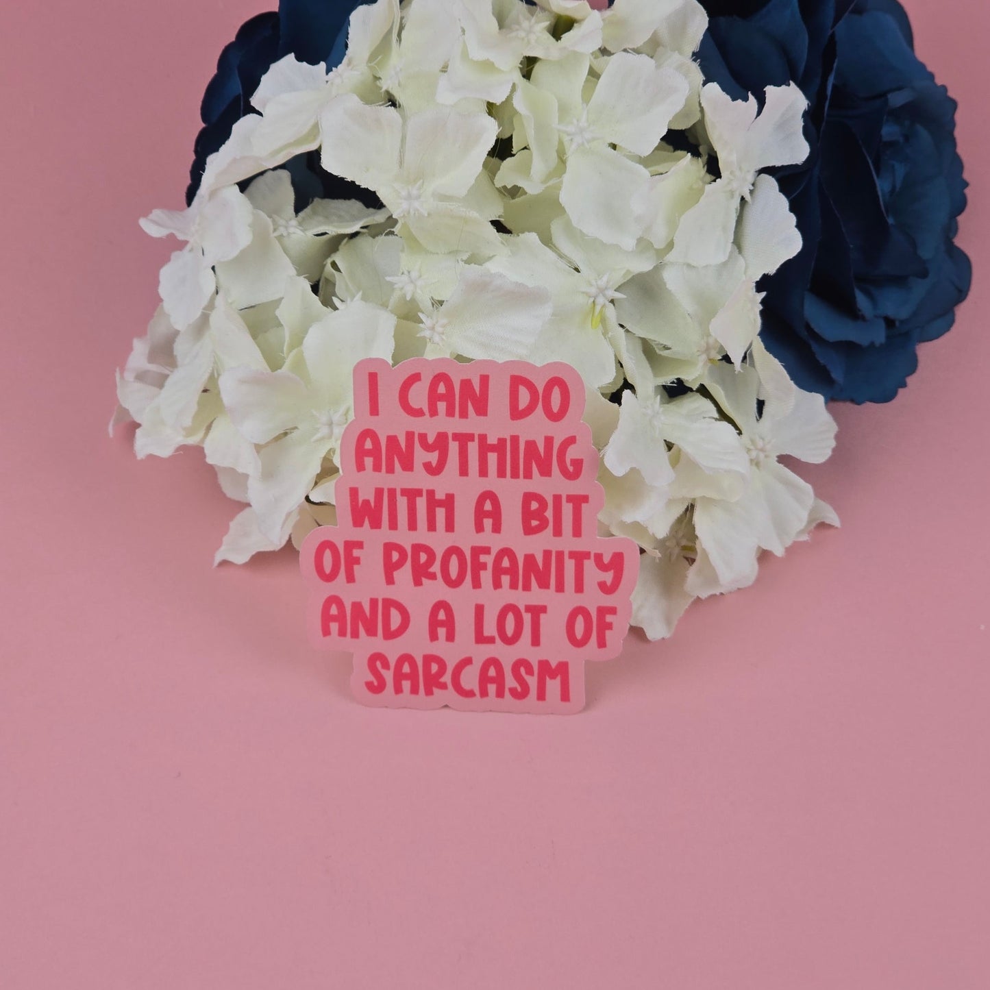 Waterproof Sticker - I can do anything with profanity Single Sticker - Sarcastic Sticker - Funny Sticker - Sassy