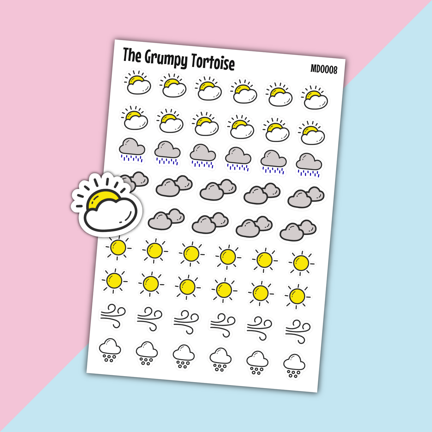 Weather Mini Doodle Stickers