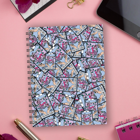 Spiral Notebooks - The Book Club Wire Bound Notebook - Lined Journal - Gift