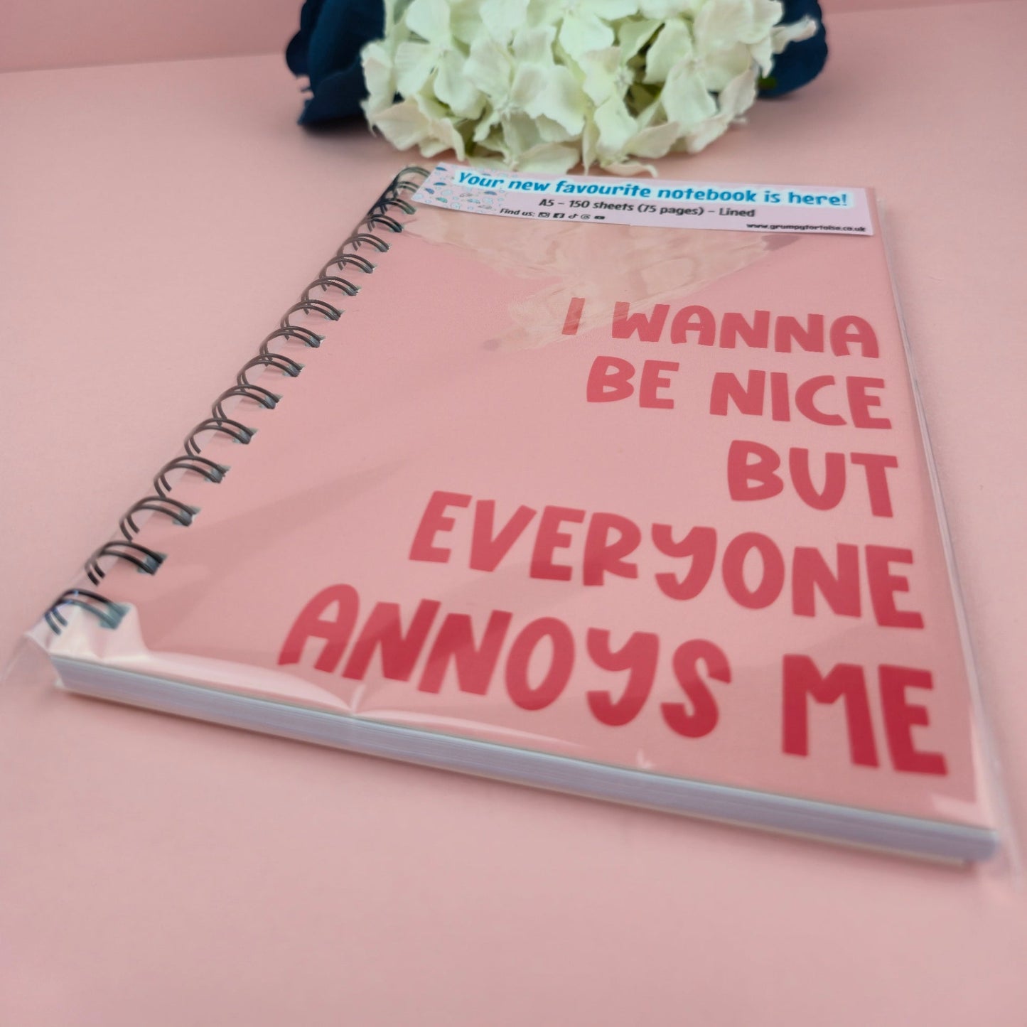Spiral Notebooks - I Wanna be Nice But Everyone Annoys Me Notebook - Lined Journal - Gift