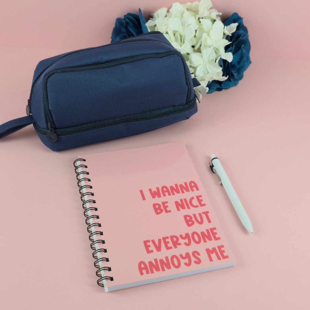 Spiral Notebooks - I Wanna be Nice But Everyone Annoys Me Notebook - Lined Journal - Gift