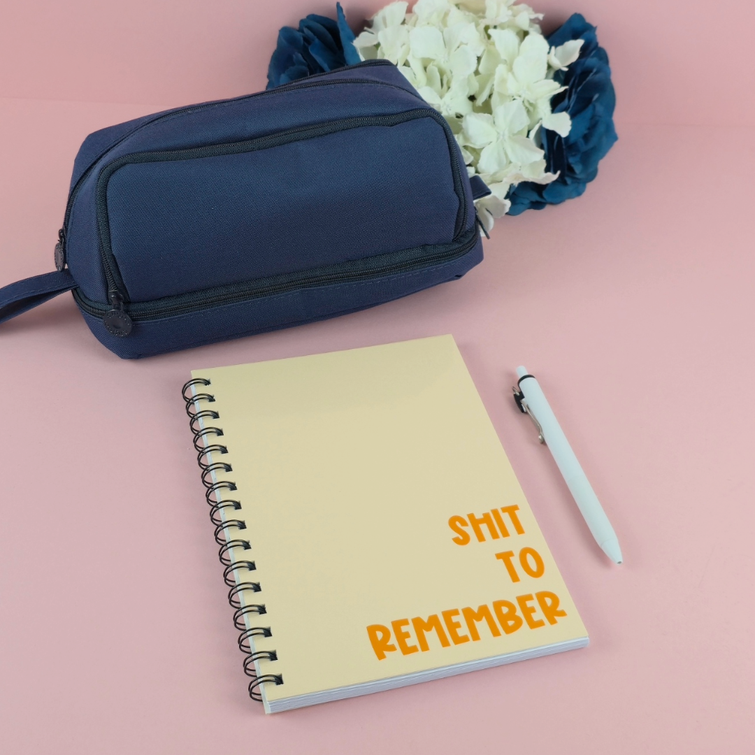 Spiral Notebooks | Shit To Remember Notebook | Lined Journal | Gift |