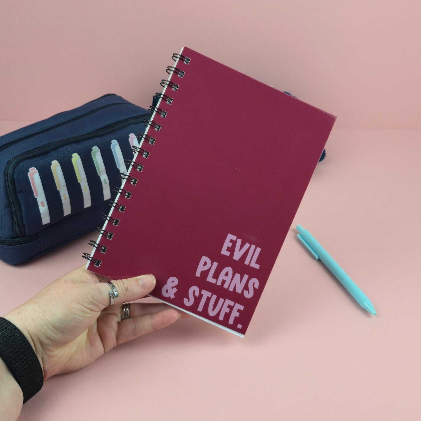 Spiral Notebooks | Evil Plans & Stuff Notebook | Lined Journal | Gift |