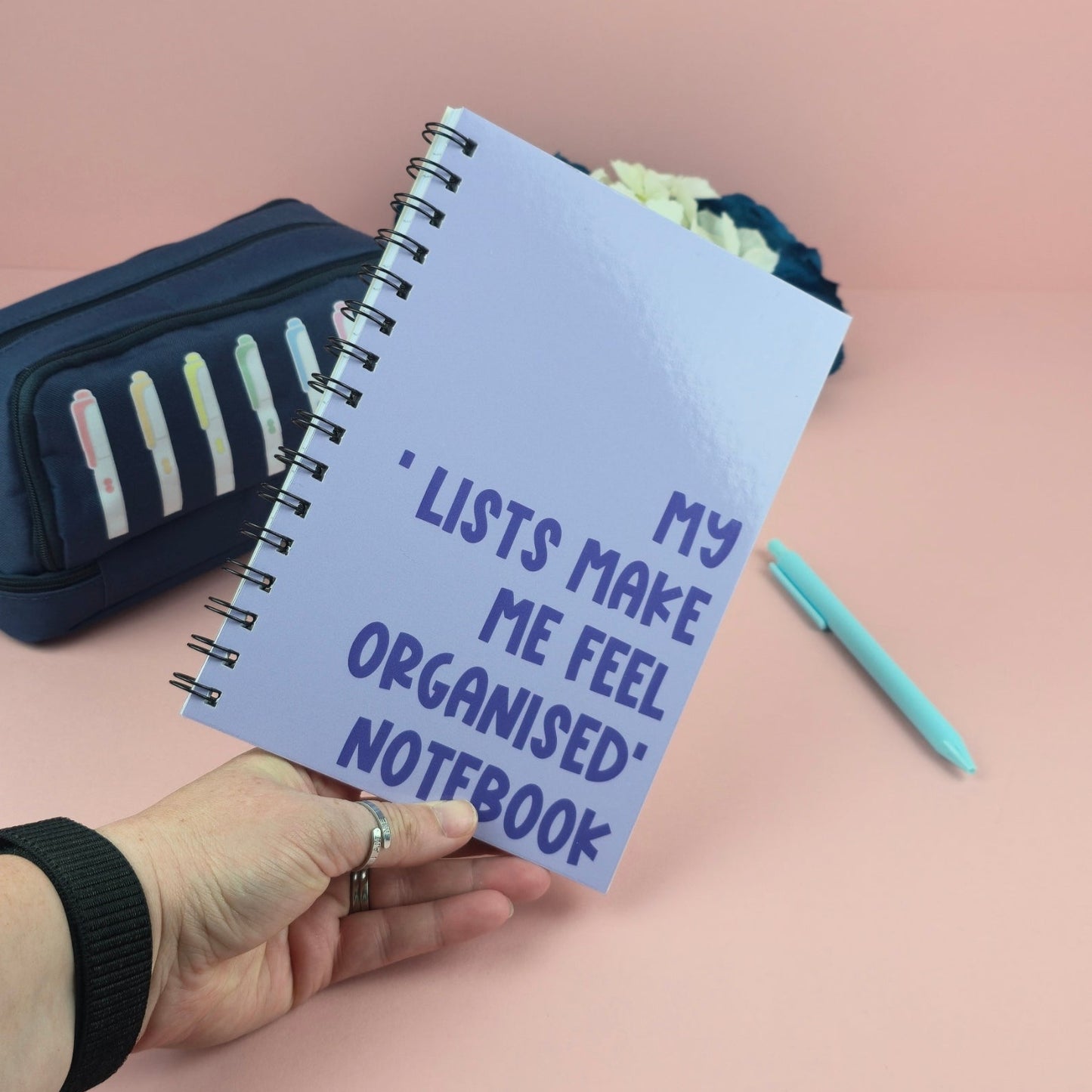 Spiral Notebooks | Lists make me feel organised Notebook | Lined Journal | Gift |