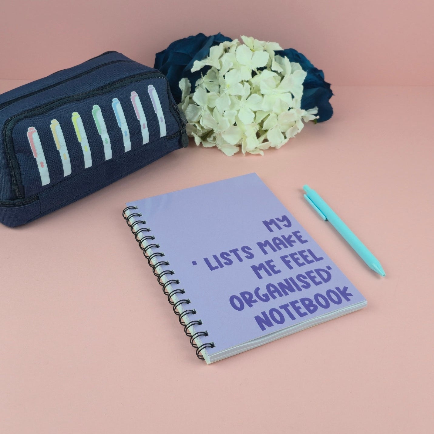 Spiral Notebooks | Lists make me feel organised Notebook | Lined Journal | Gift |