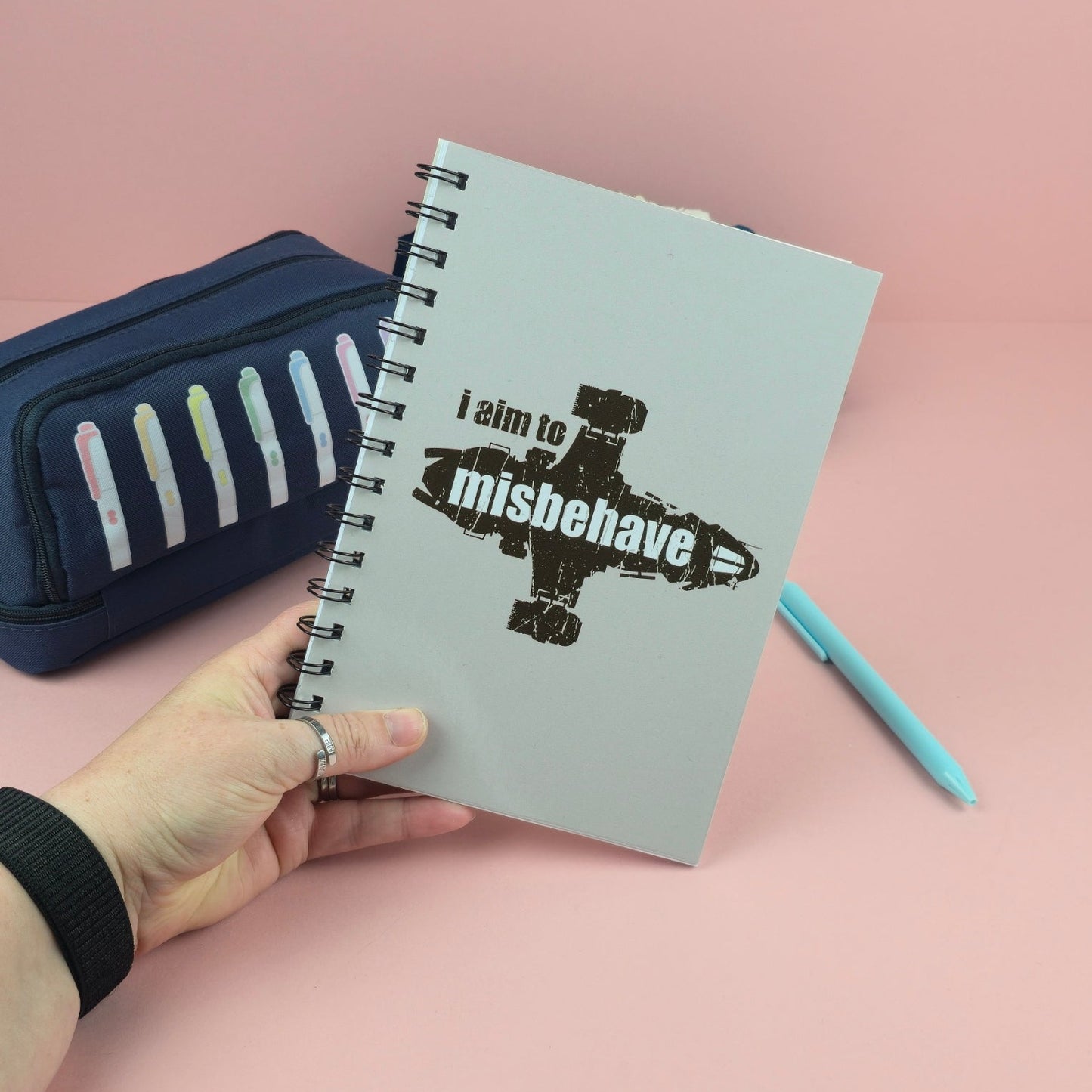 Spiral Notebooks - I Aim to Misbehave Firefly Notebook - Lined Journal - Gift