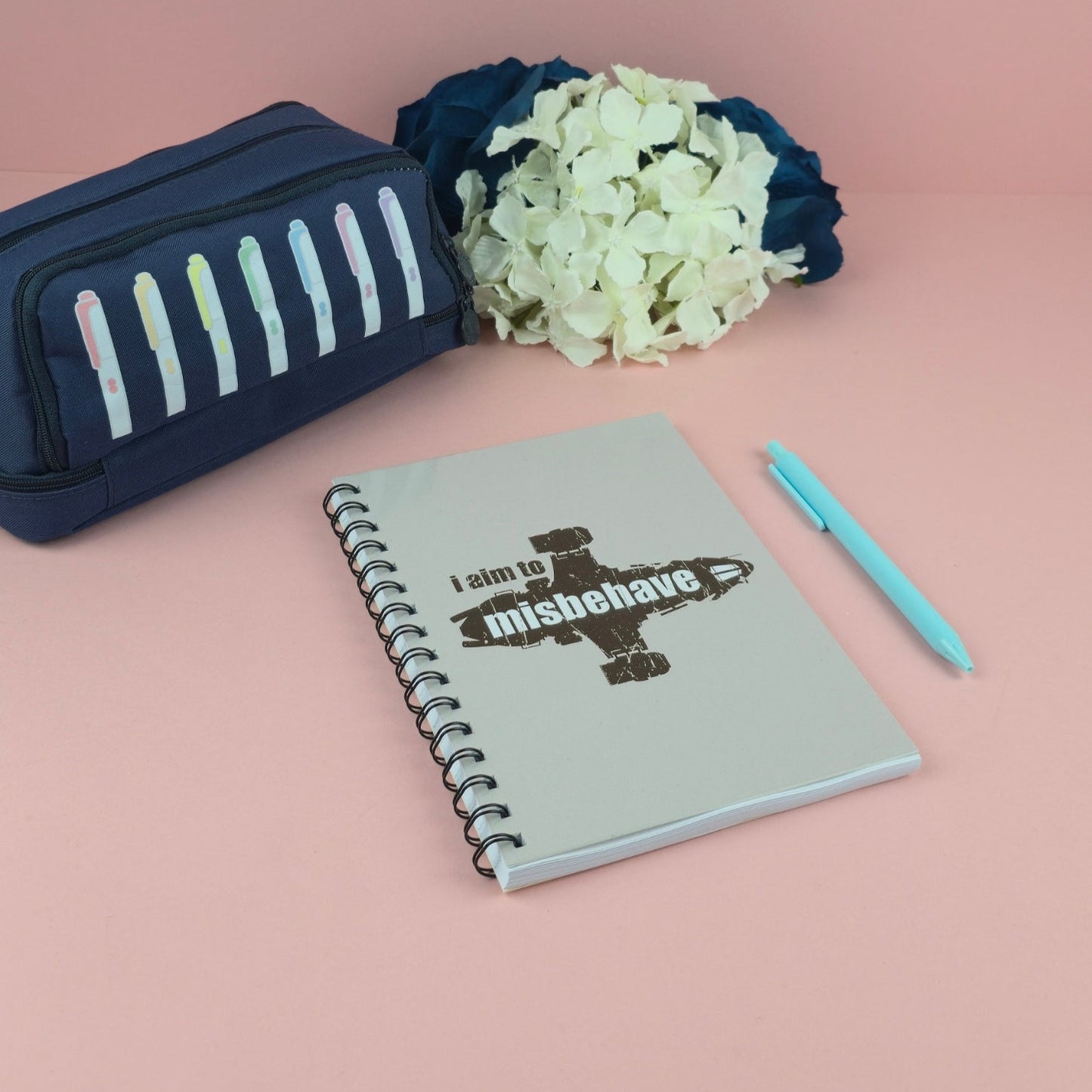 Spiral Notebooks - I Aim to Misbehave Firefly Notebook - Lined Journal - Gift