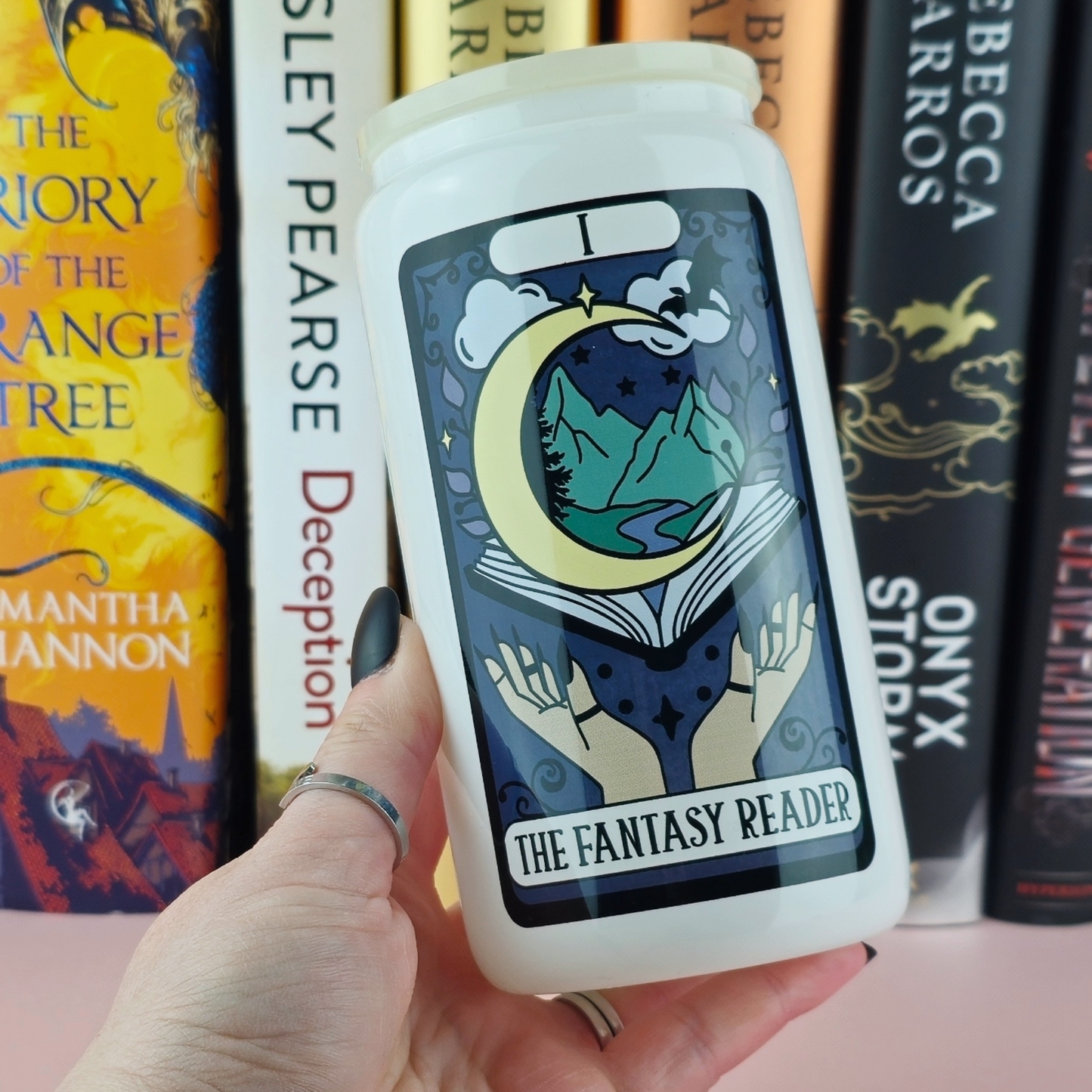 The Fantasy Reader White Glass Tumbler