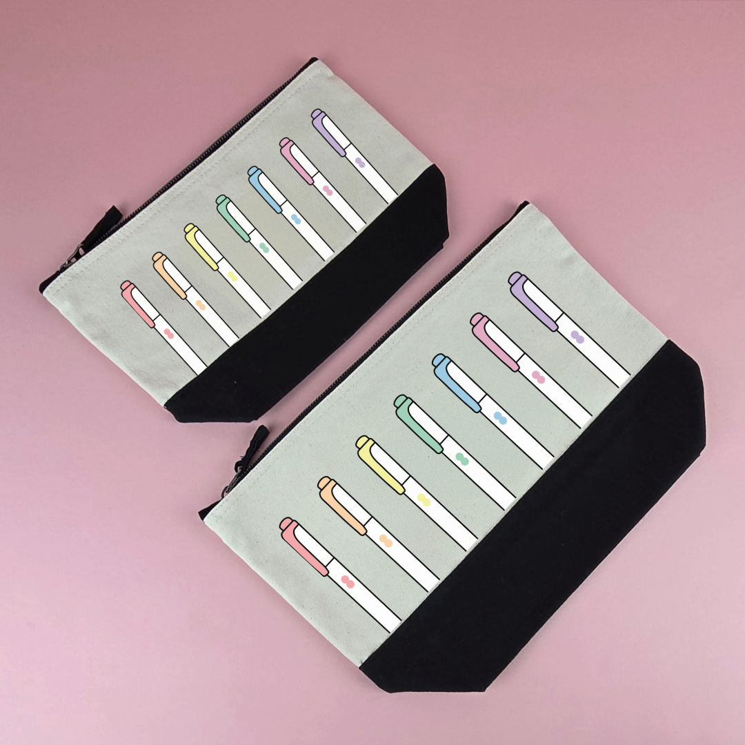 Dipped Pouch - Mildliner Inspired Pens