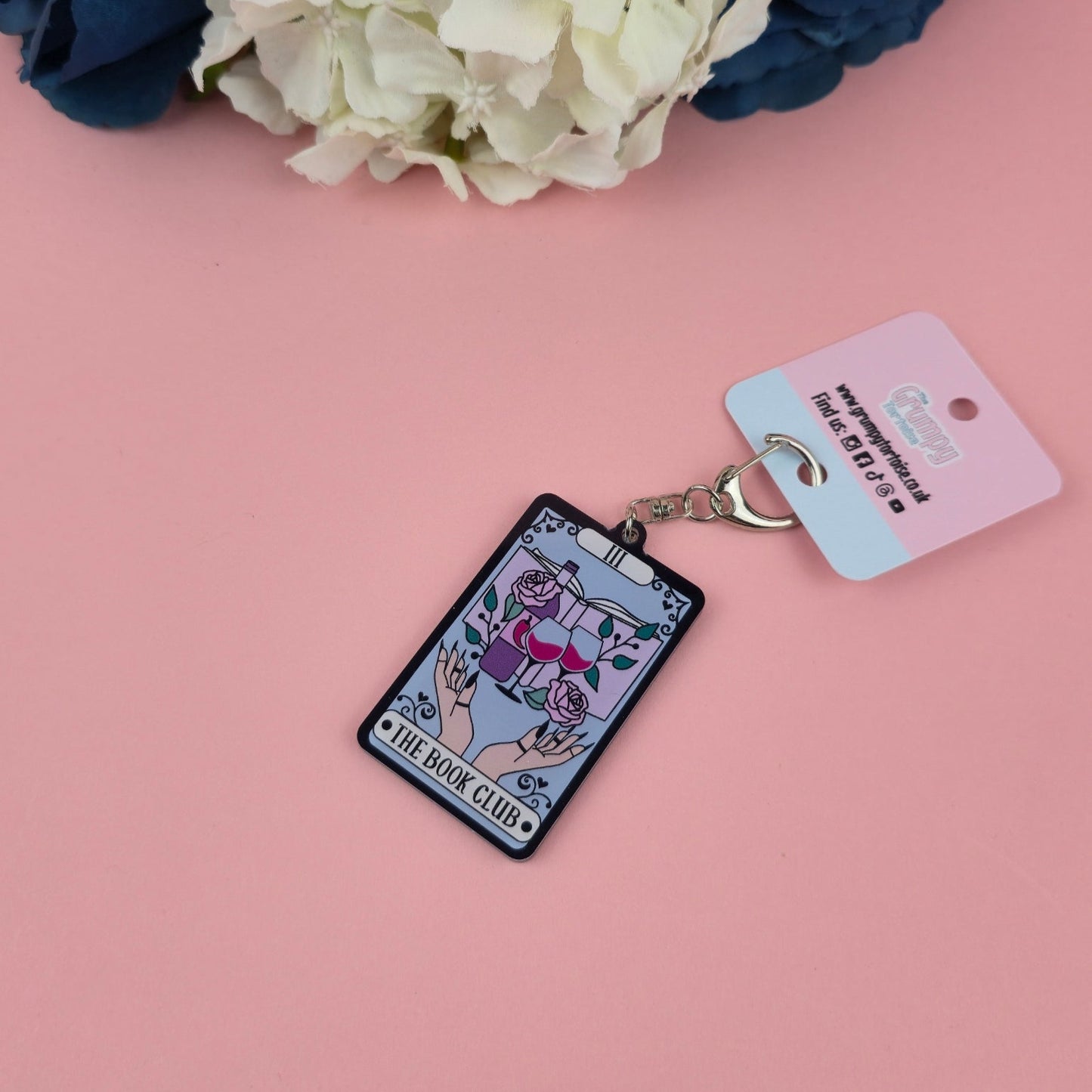 Acrylic Keyring I The Book Club Tarot Card Keyring I Book I Gift