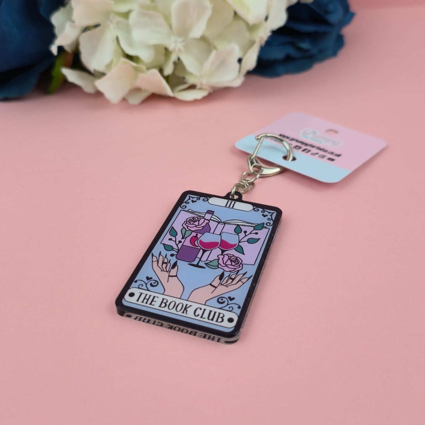 Acrylic Keyring I The Book Club Tarot Card Keyring I Book I Gift