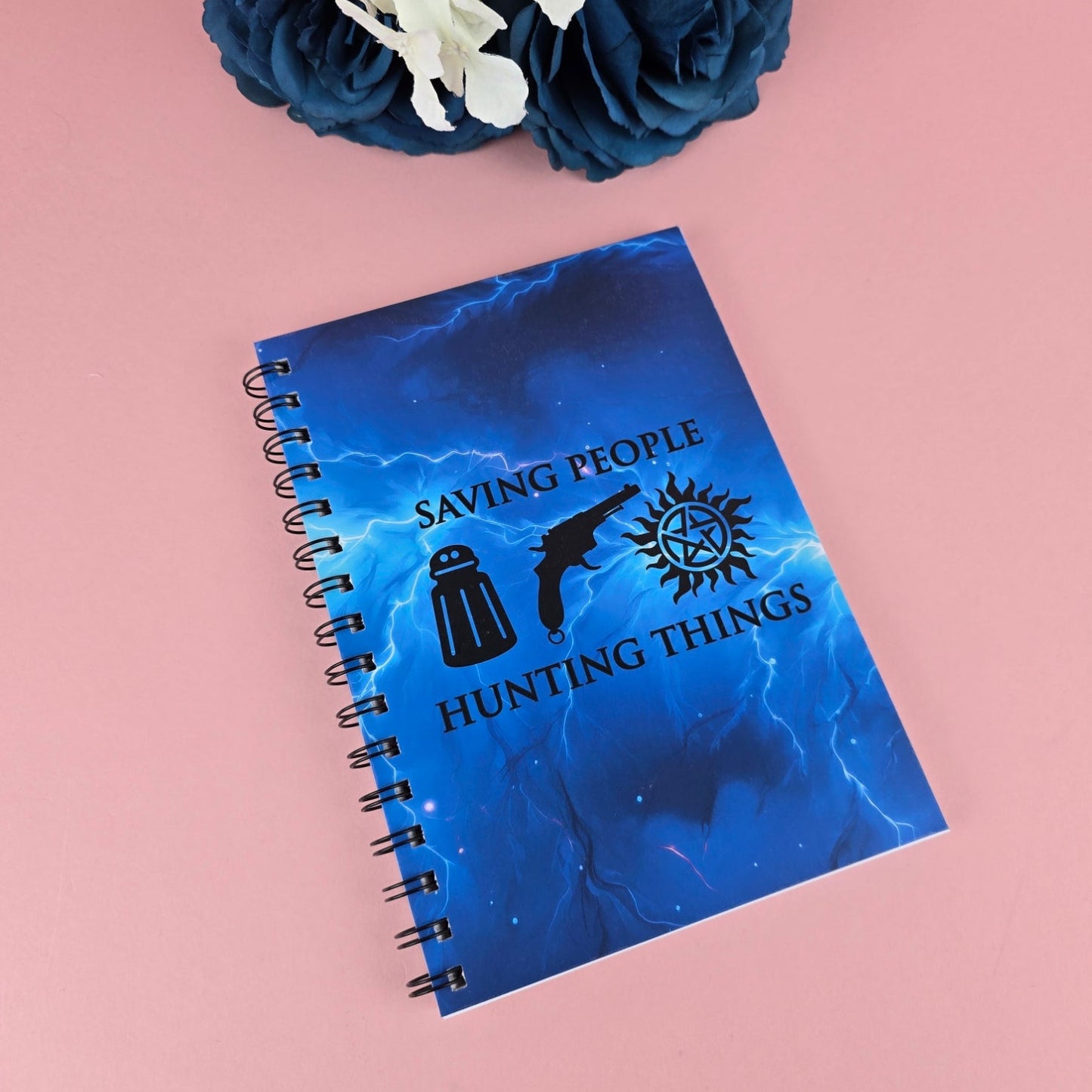 Spiral Notebooks - Saving People Hunting Things Wire Bound Notebook - Lined Journal - Gift