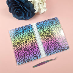 Rainbow Leopard Reusable Sticker Book / Sticker Storage