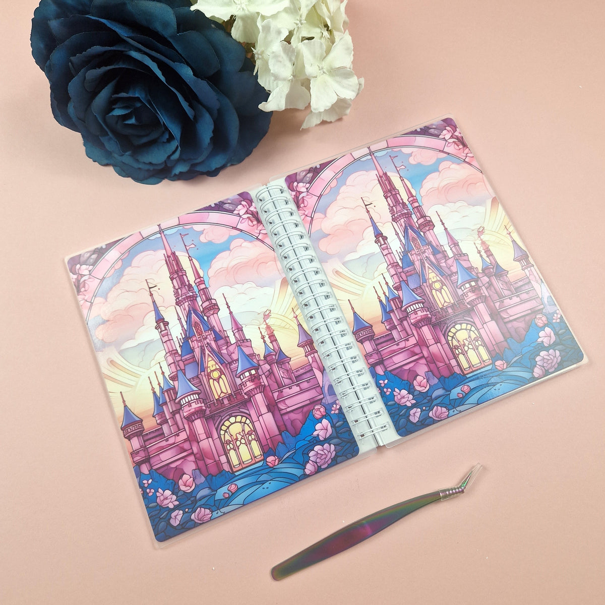 Pink Castle Reusable Sticker Book / Sticker Storage