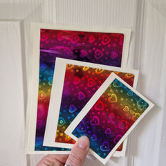 Holographic Heart Rainbow Sticker Pockets - DISCONTINUED