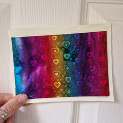 Holographic Heart Rainbow Sticker Pockets - DISCONTINUED