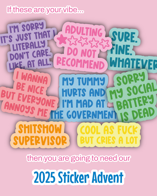 READY TO SHIP 2025 Individual Sticker Advent Calendar