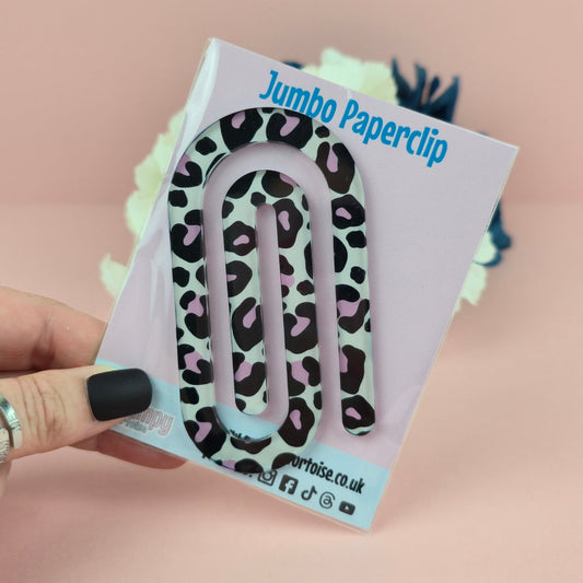 Jumbo Paperclip - Leopard Print - Planner - Reader - Gift