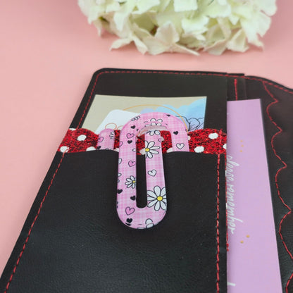 Jumbo Paperclip - Pink Flowers - Planner - Reader - Gift